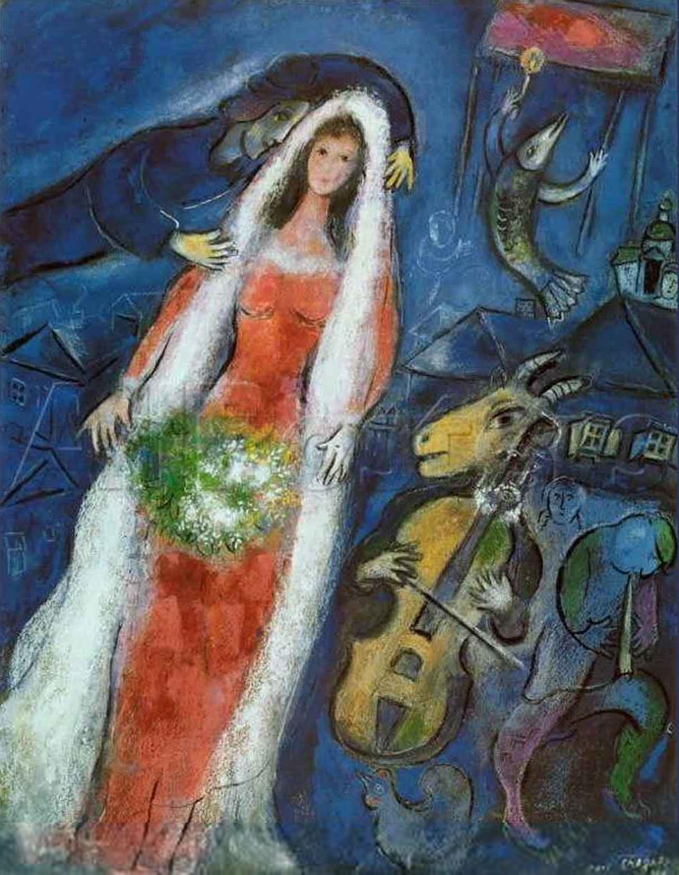 Le Mariage contemporain de Marc Chagall Peintures à l'huile